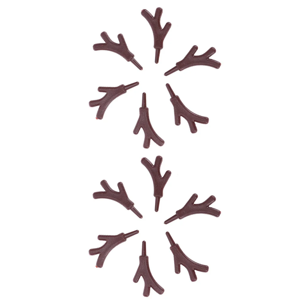 

120pcs Christmas Diy Antler Branches Plastic Decorations Plastic Antler For Home Party Hotel Snowman Hand Ornaments