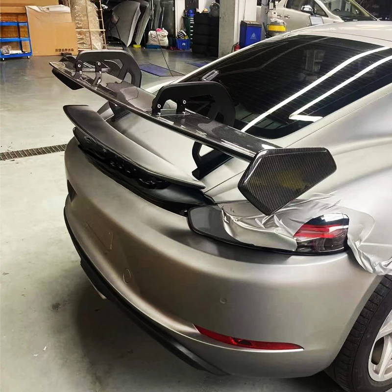 2016-2024 RS Carbon Fiber Spoiler for 718 Boxster Cayman Wet Carbon Tape Screw 3