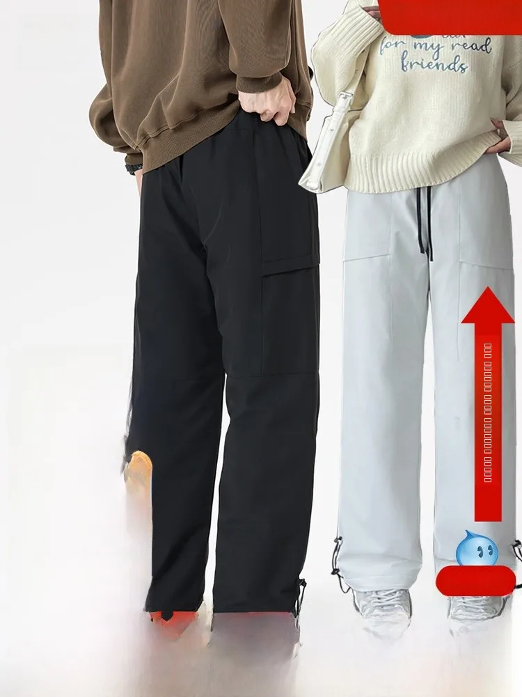 

Snow Flng 2026 Spring New Goose down Outdoor Wearable Trousers Couple Sle High Waist Waterproof Warm Women's Pants