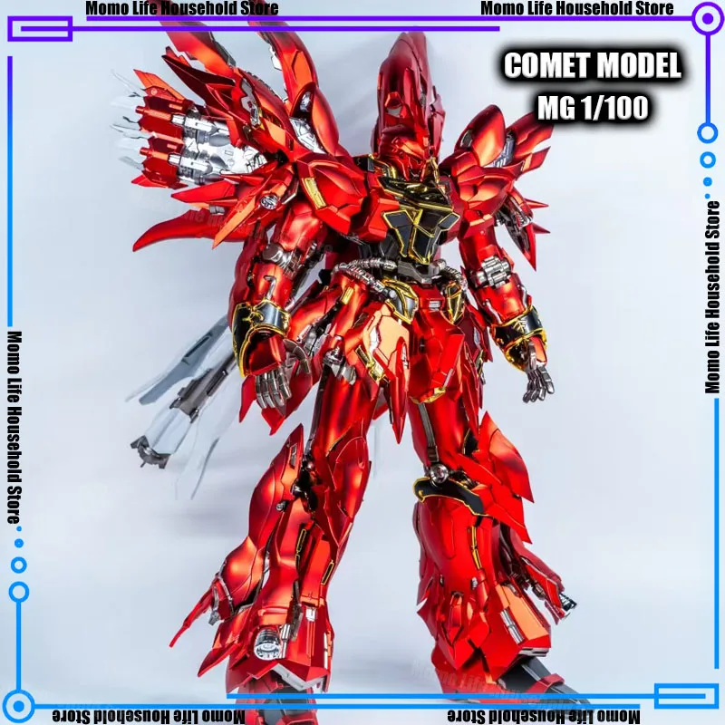 

New In Stock COMET 1/100 MG Msn 06s Sinanju Assembly Model Kits Plastic skeleton Anime Action Figure Robot Plastic Model Toys