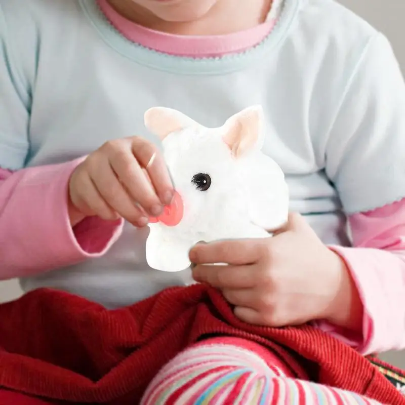 リアルな動物のおもちゃ楽しいリアルなぬいぐるみソフト肌に優しいロボットスマート音声制御付きイースターベビーキッズ女の子