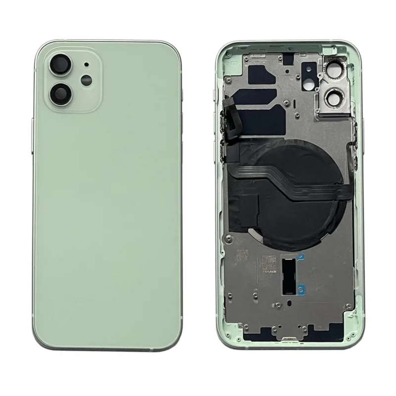 Imagem -05 - Montagem Completa de Habitação Traseira para o Iphone 12 Nova Mudança Reparação do Quadro do Chassi Médio Tampa Traseira da Bateria Peças da Porta