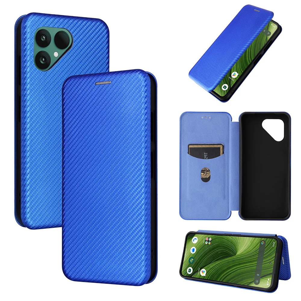 أزياء فليب الكربون للصدمات المحفظة المغناطيسي أغطية جلد Fairphone 6 حالة ل Fair phone6 أكياس الهاتف الواقية