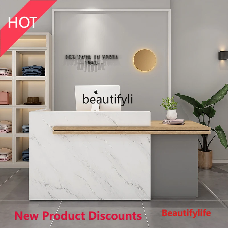 MM45 Company Reception Desk Simple Modern Cashier Beauty Salon Bar Counter Milk Tea Shop Clothing Store Counter