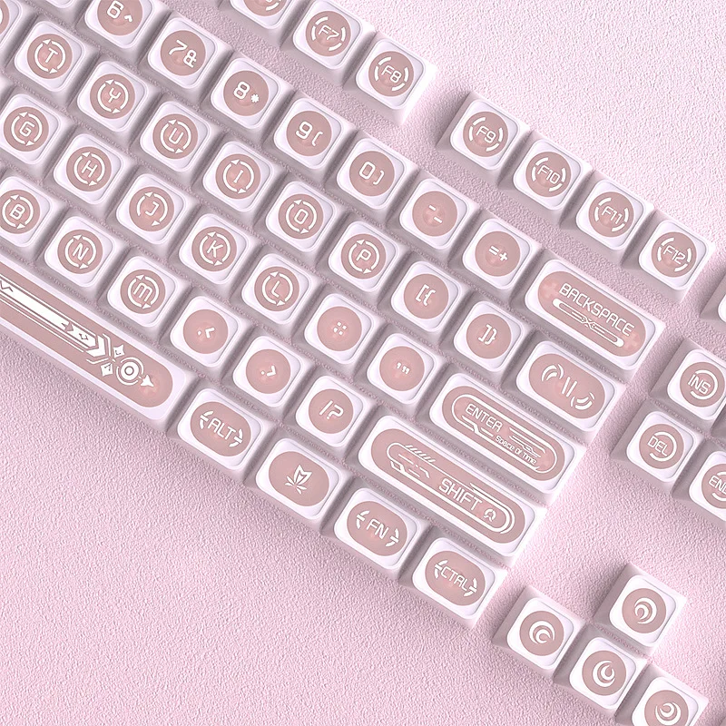 

Розовые колпачки для клавиш «кошачий глаз» с камнем — сублимация, оригинальный мини-полный набор профилей для настраиваемых механических клавиатур