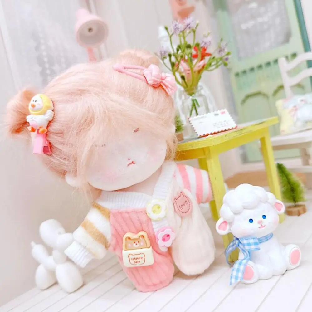 10cm Doll Clothes Changing Dress Game Playing House Doll Crawling Suit Cosplay Photo Prop T-shirt Pants Set Cotton Stuffed Doll