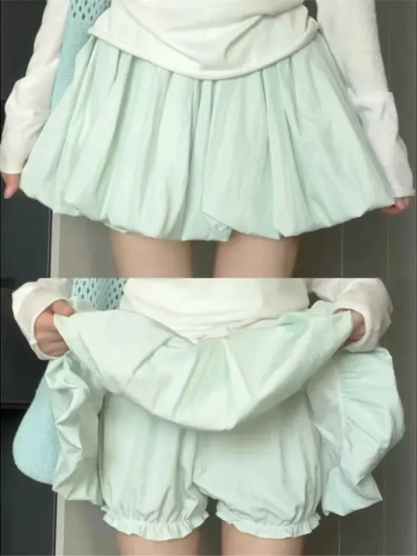

Summer New High Waist Slimming A-Line Skirt Large Size Women's Fashionable Bloomer Skirt Trendy Commute Korean Style