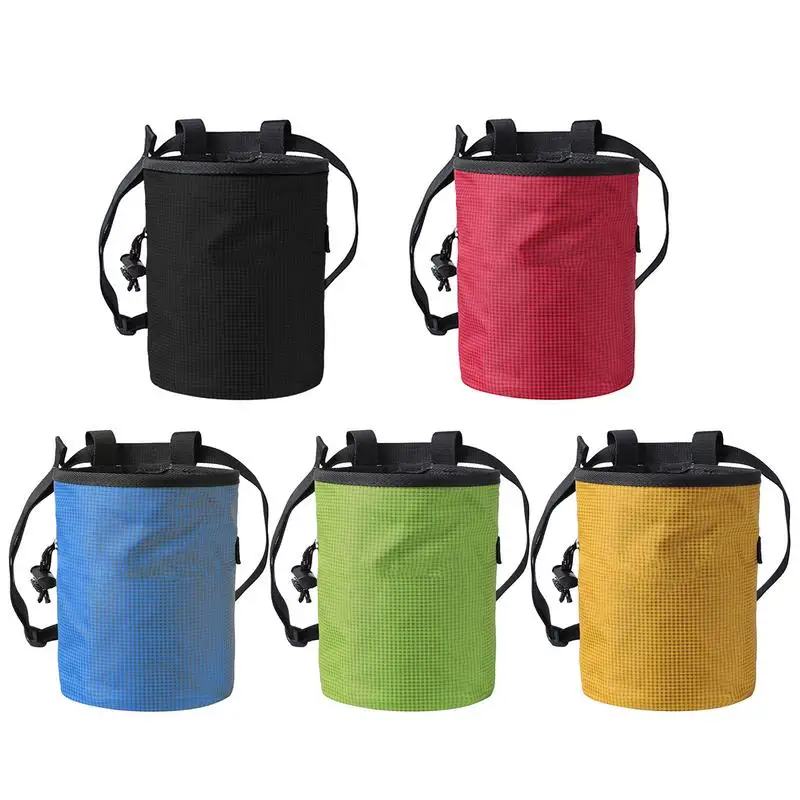 Drawstring Chalk Bag Sports Gym Rock Climbing Chalk Bag Non-Slip Design Fanny Pack for Rock Climbing Weightlifting