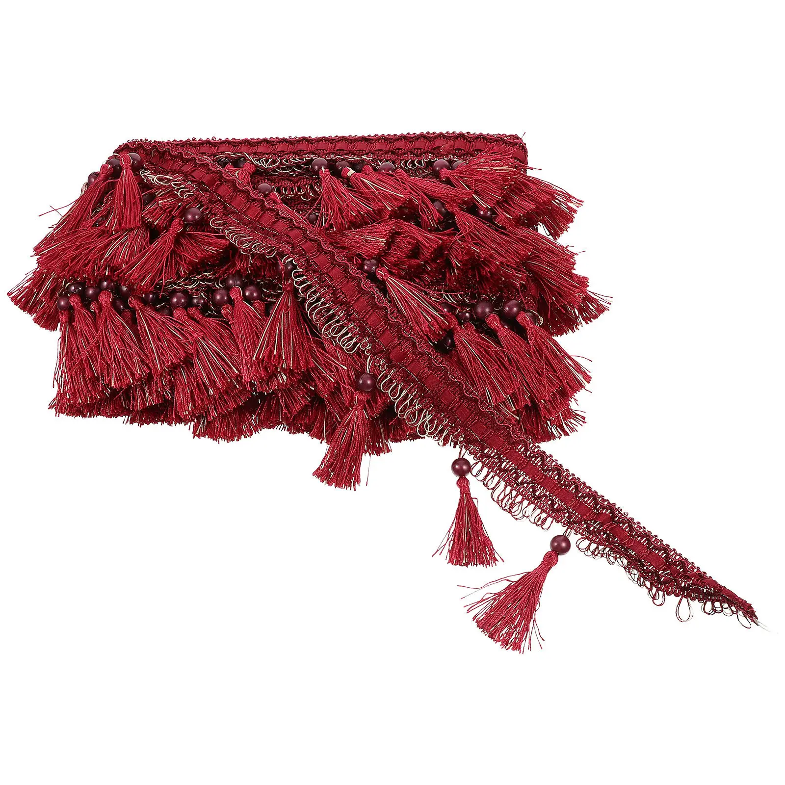 

Декоративная тесьма с бахромой из полиэстера для шитья, для диванов, штор, подушек, домашнего декора, тканевая бахрома с кисточками