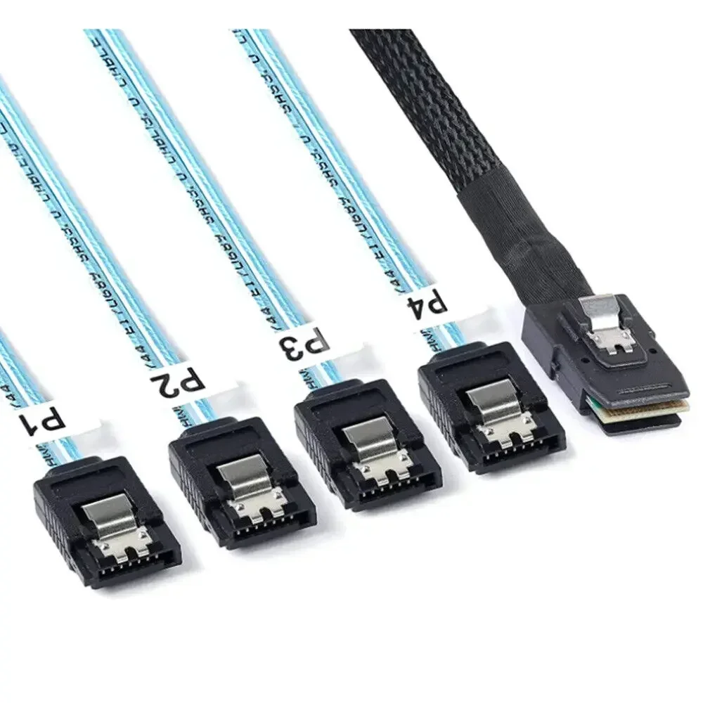 

MINI SAS SFF-8087 to 4-Port SATA Female HDD Cable - High-Speed Data Transfer Cable - Compatible with Servers/Storage Devices
