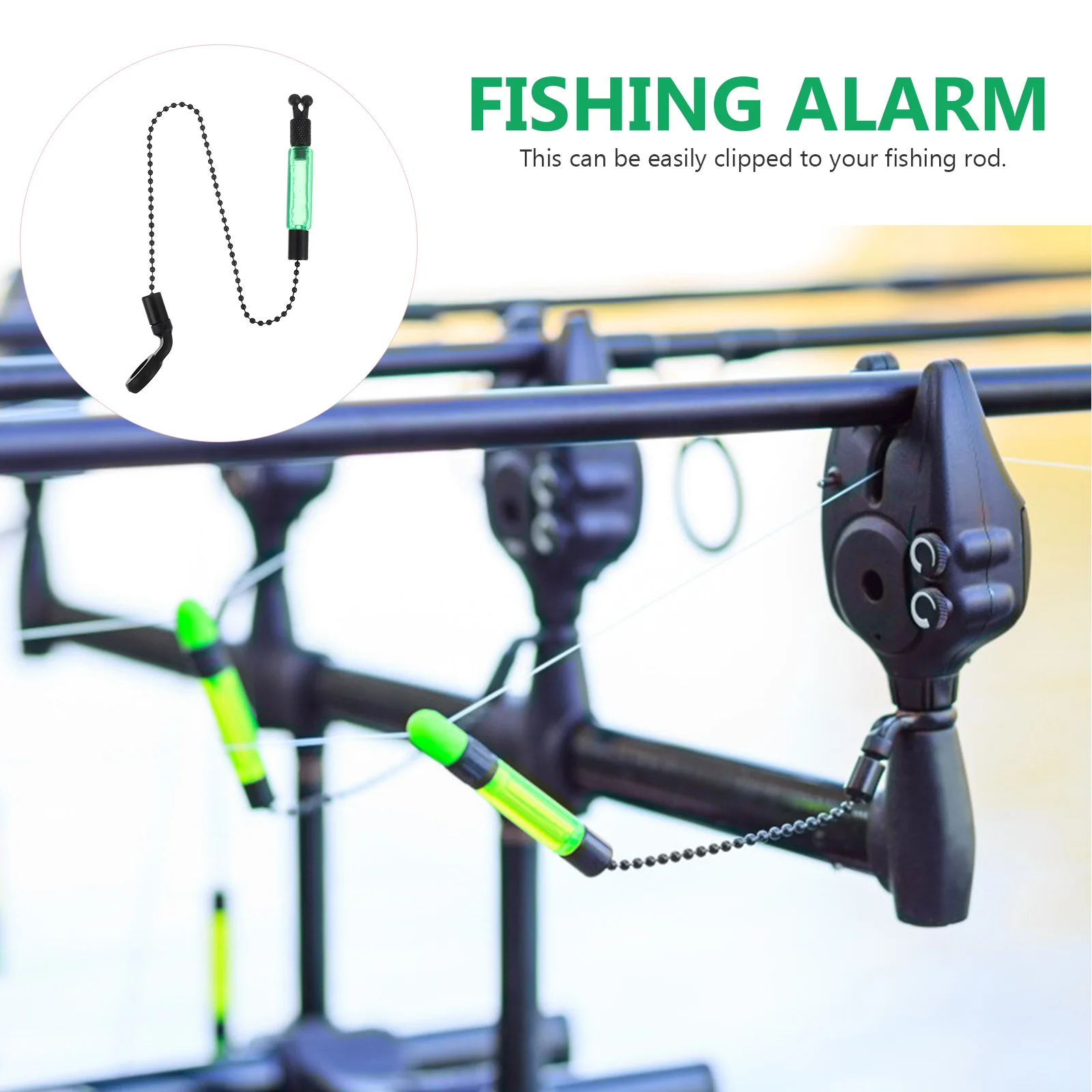 Fish Bite Alarms Fishing Pole Signal With Swingers Carp Bobbins Iron Coated Hangers