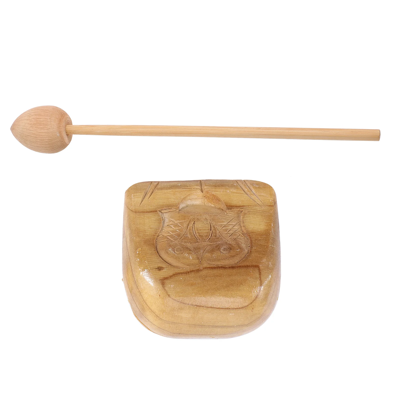 

1Set Double Ring Wooden Knocker High Quality Natural Buddhist Percussion Instrument Musical Instrument for Meditation and