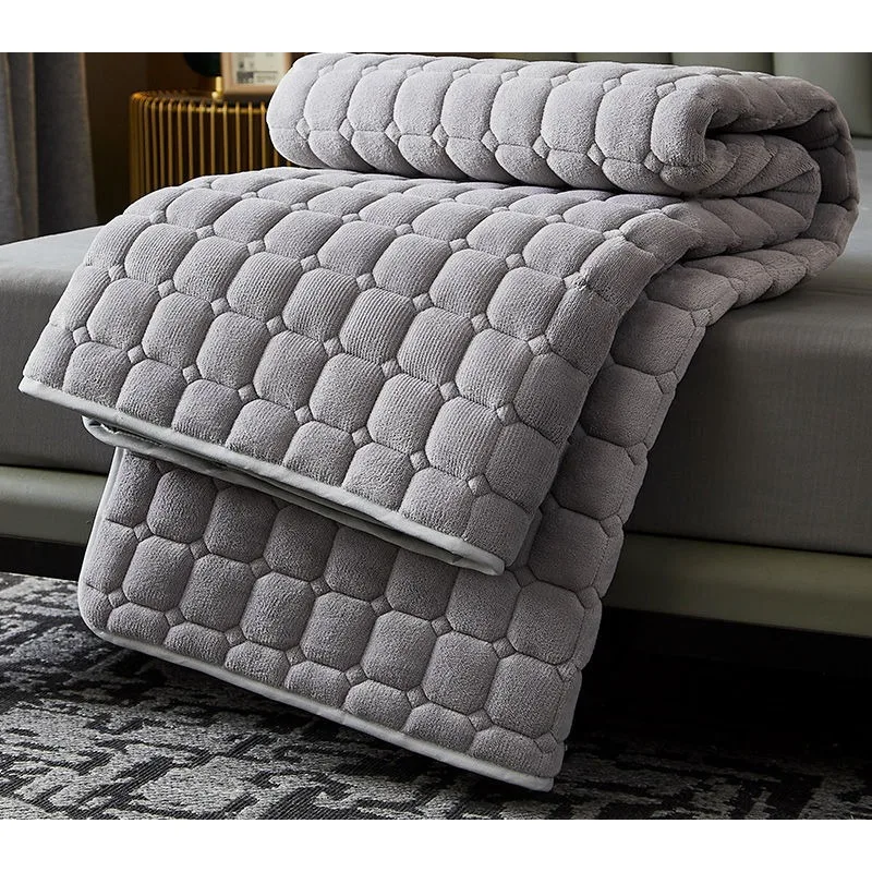 Mattress Soft Mattress Bottom Mattress 1.5 Mattress 1.8x2.0 Mattress Winter Plush Thickened Lamb Fleece Bed Mattress Bottom