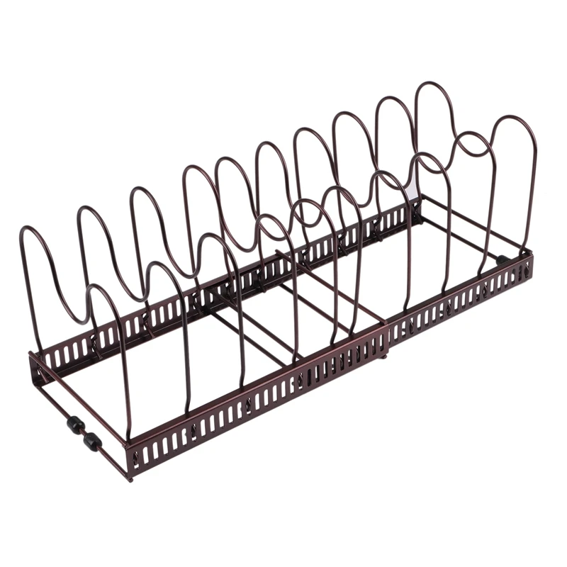 

HOT SALE Expandable Pot Rack Organizer -Pot And Pan Organizer For Cabinet, Pot Lid Organizer Holder Rack For Kitchen Counter