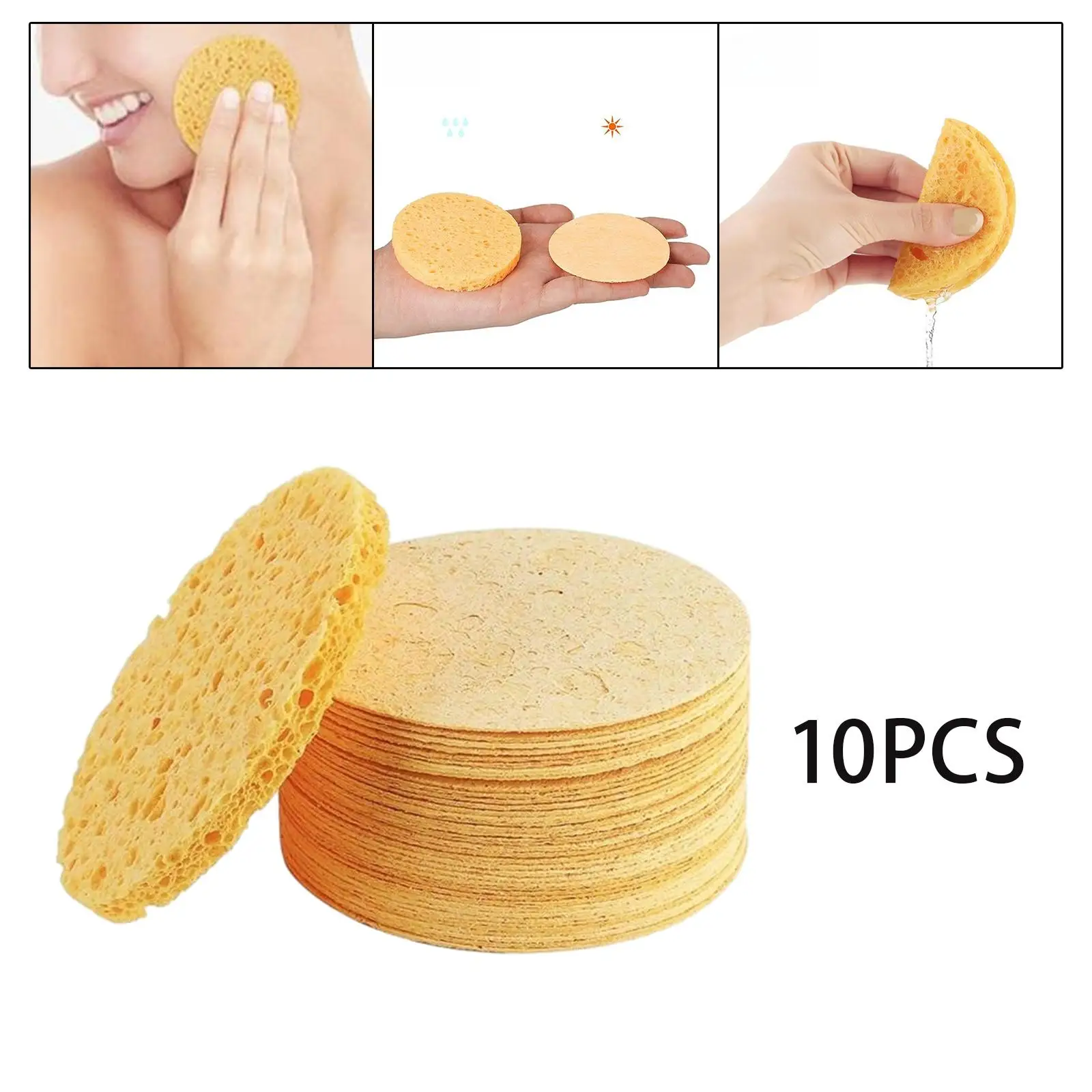 Compressed Makeup Removal Sponge Pack Gentle Exfoliating Face Cleansing Pad Disposable Facial Towel for Men Women Use