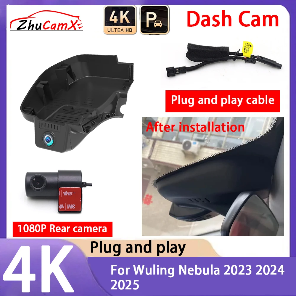 

ZhuCamX 4K 2160P Car Camera Plug and Play UHD Dash Cam Night Vision for Wuling Nebula 2023 2024 2025