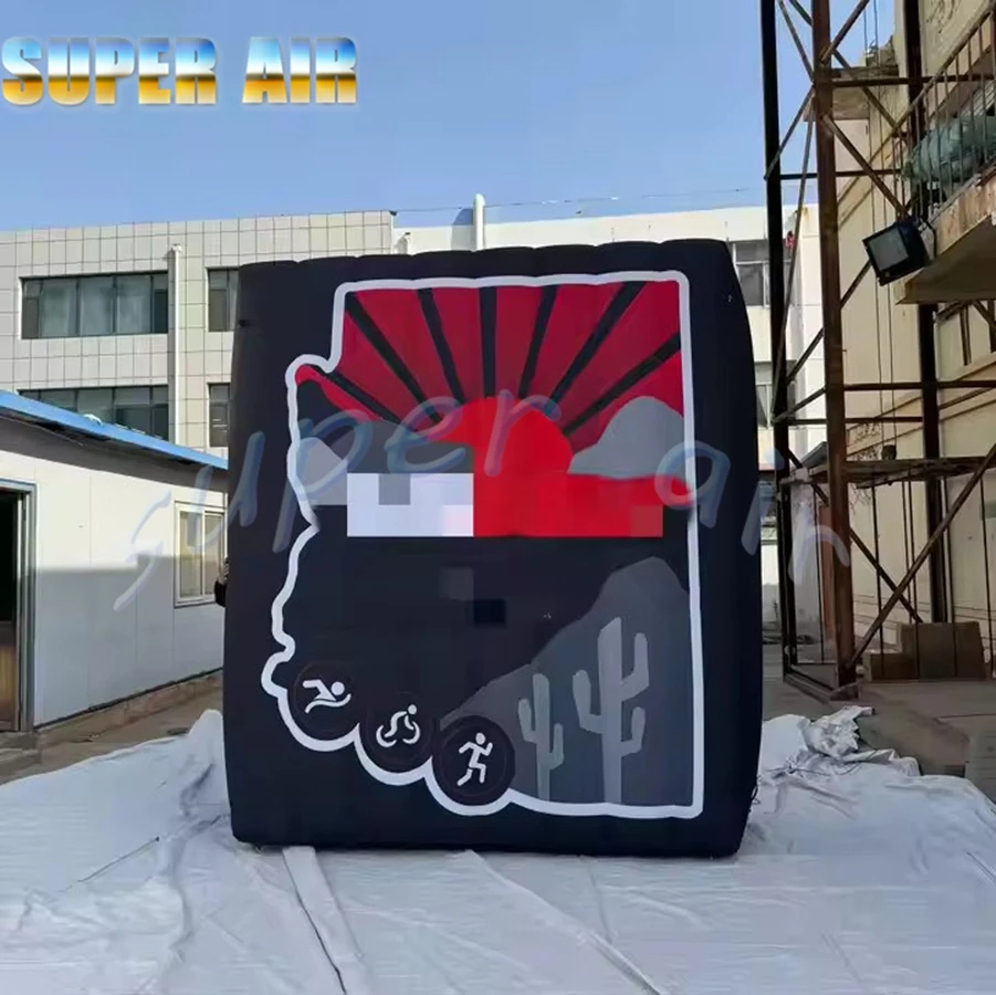 2025 Nueva promoción de producción pared negra inflable con logotipo personalizado para publicidad