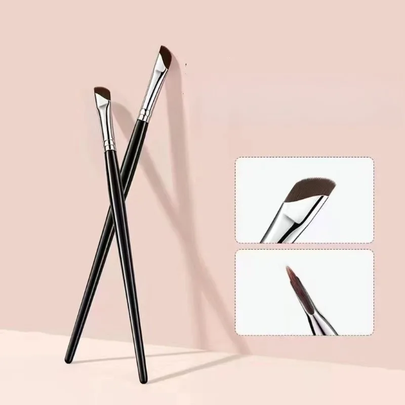 Pincel Delineador de Ojos en Ángulo, Pincel de Maquillaje para Delineado de Ojos con Alas de Precisión, Ultrafino, Inclinado y Plano