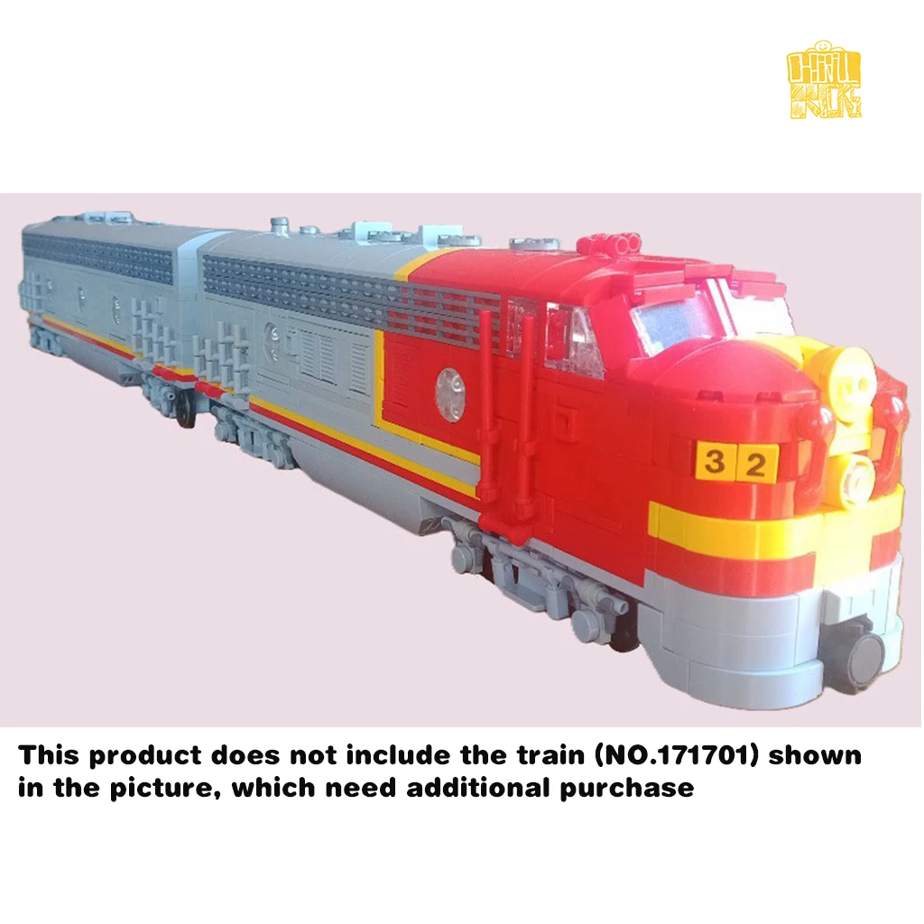 มอซี- 192912 ATSF-EMD-F7 มอเตอร์B 1:45 รถไฟรถรุ่นPDFภาพวาดอาคารบล็อกอิฐDIYของเล่นวันเกิดคริสต์มาสของขวัญ