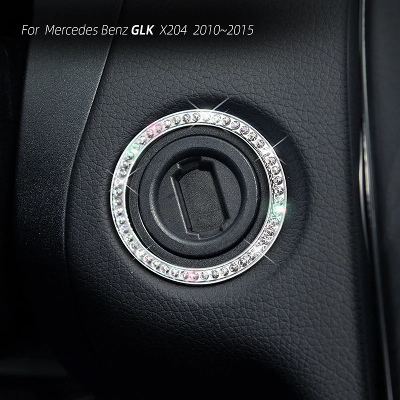 For Mercedes Benz GLK X204 Interior Modification Crystal Center Console Decoration Sticker Bling Car Accessories view 2