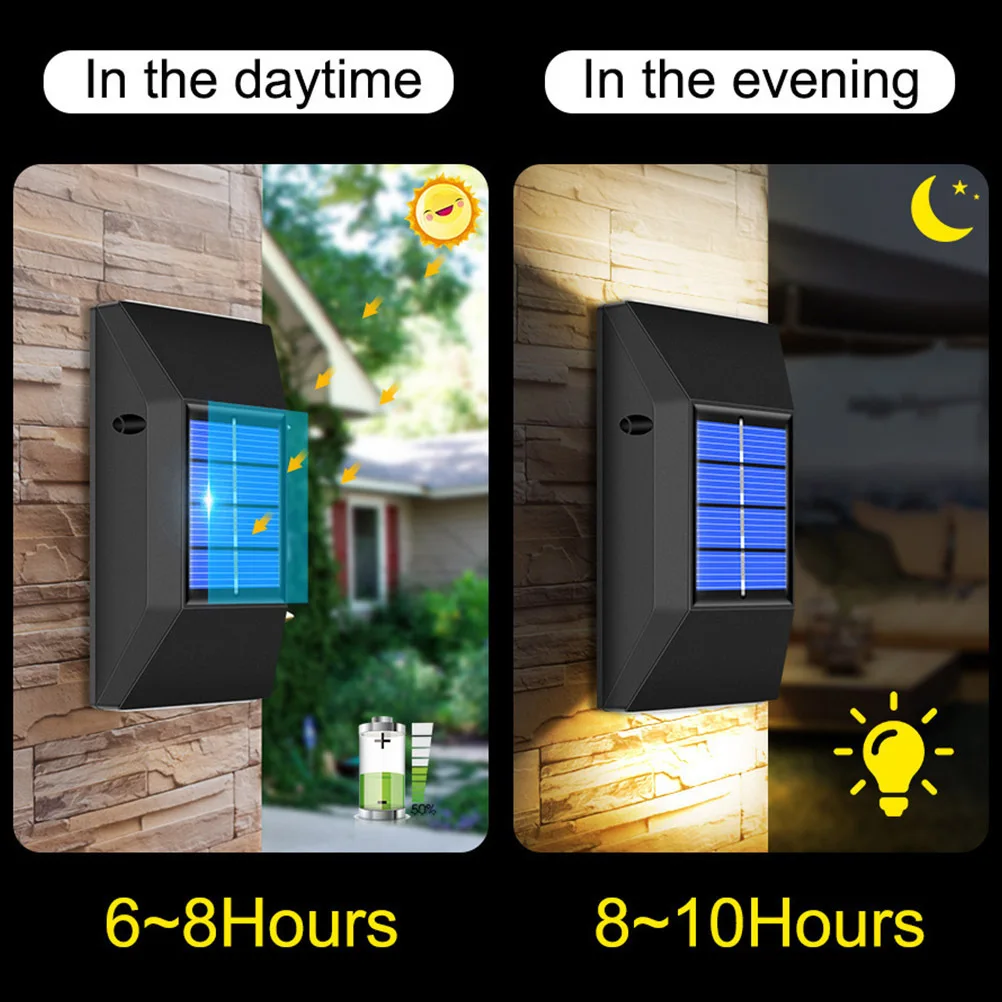 

2pcs Led Lamp Garden Decor Solar Solar-Powered Powered Reliable Solar Lamp Adornment Wall Wall Night Light Light