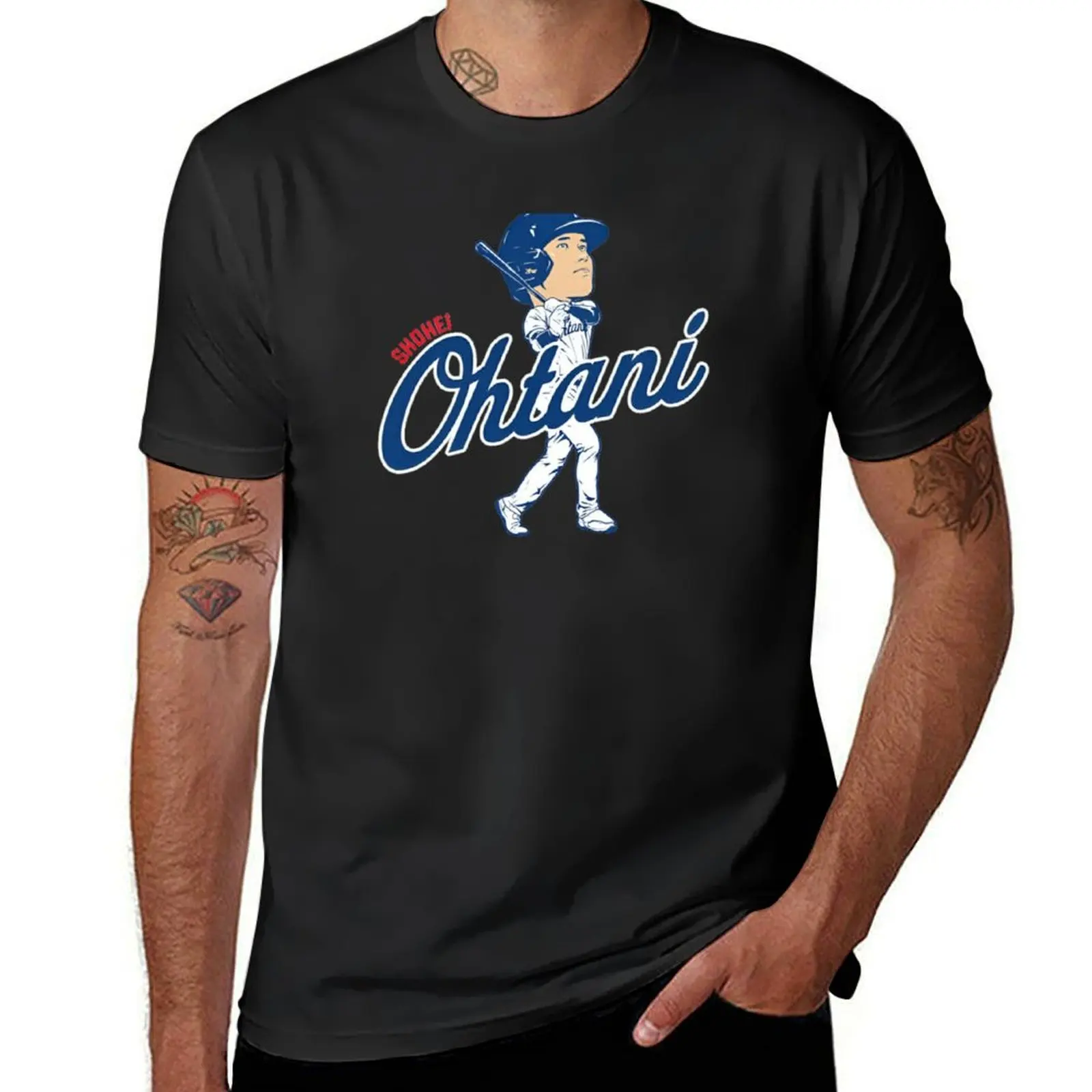 Shohei Ohtani Caricature T-Shirt Blouse blanks black t shirts for men