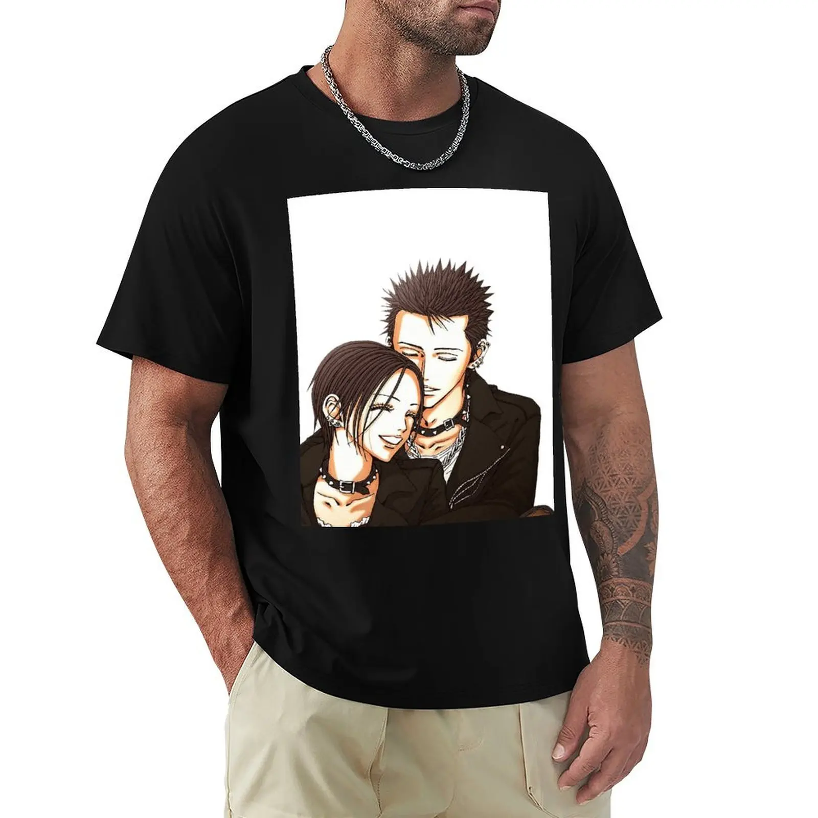 

Nana Osaki and Ren Honjo Half Body T-Shirt funny gifts anime stuff mens graphic t-shirts big and tall