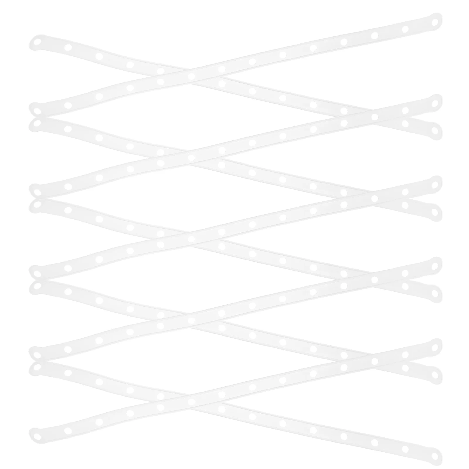 

10pcs Hanger Connector Strips White Plastic Stable Display Garment Organizing Closet Heavy Duty Space Saving