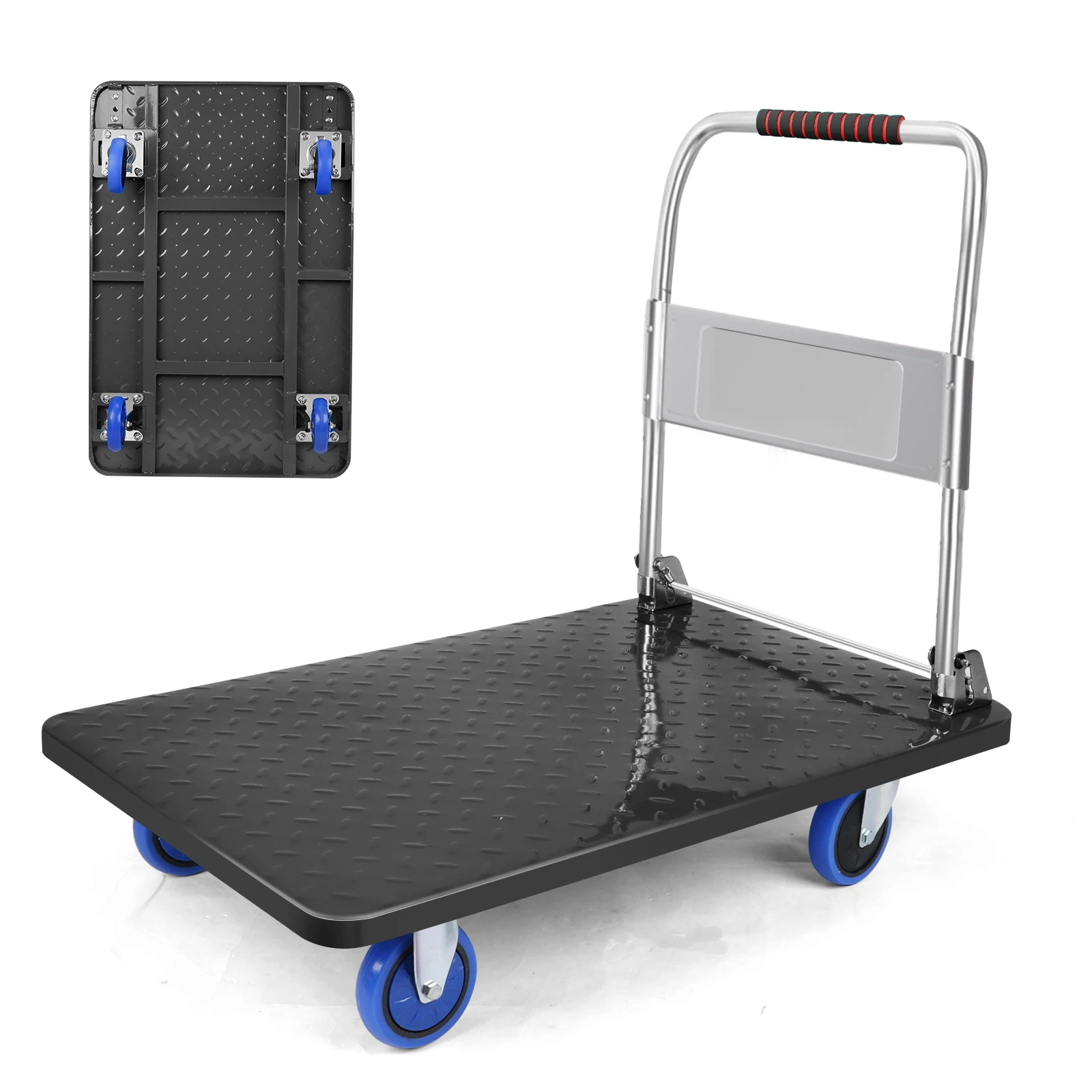 Heavy Duty Folding Platform Trolley, Platform Trolley, Silent Pulley Platform Trolley, Folding Sack Trolley