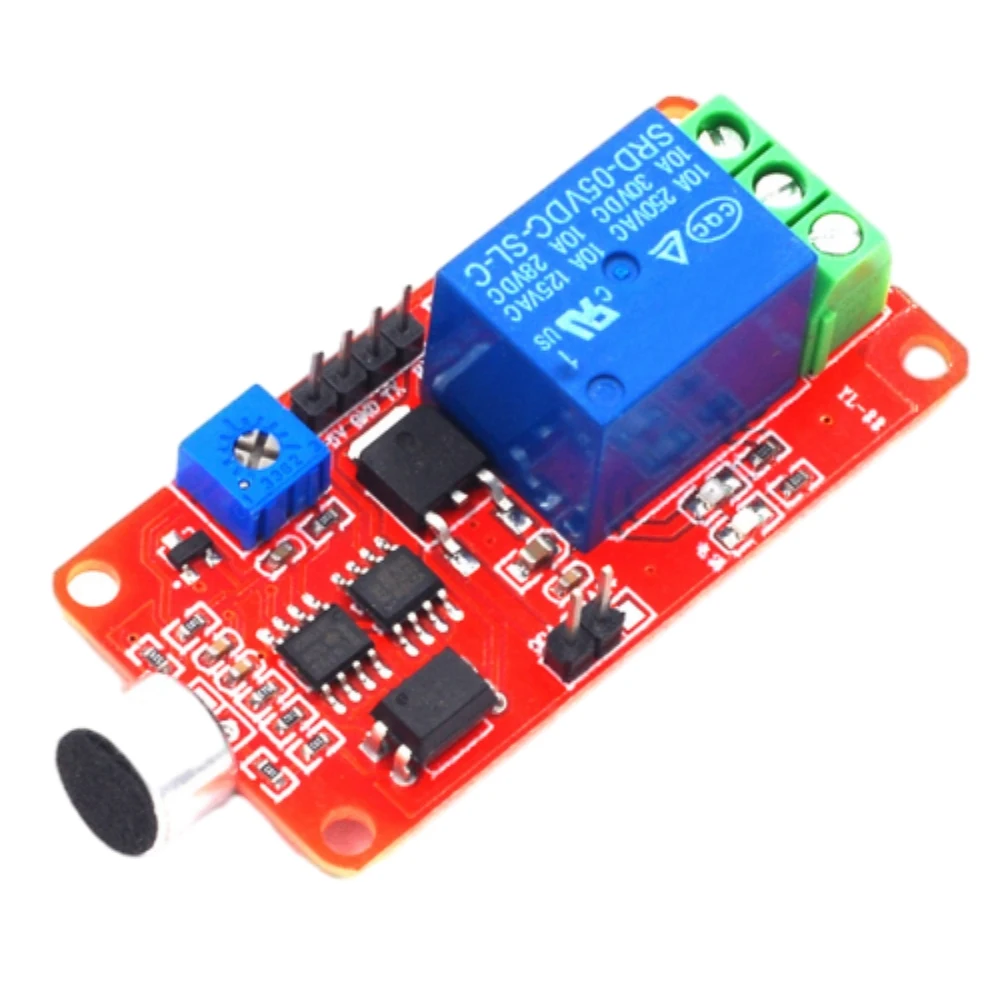 1 Pc PCB Red 12V Voice Control Switch Relay Corridor Delay Induction Switch Sound Detector Relay Module Sound Relay Board