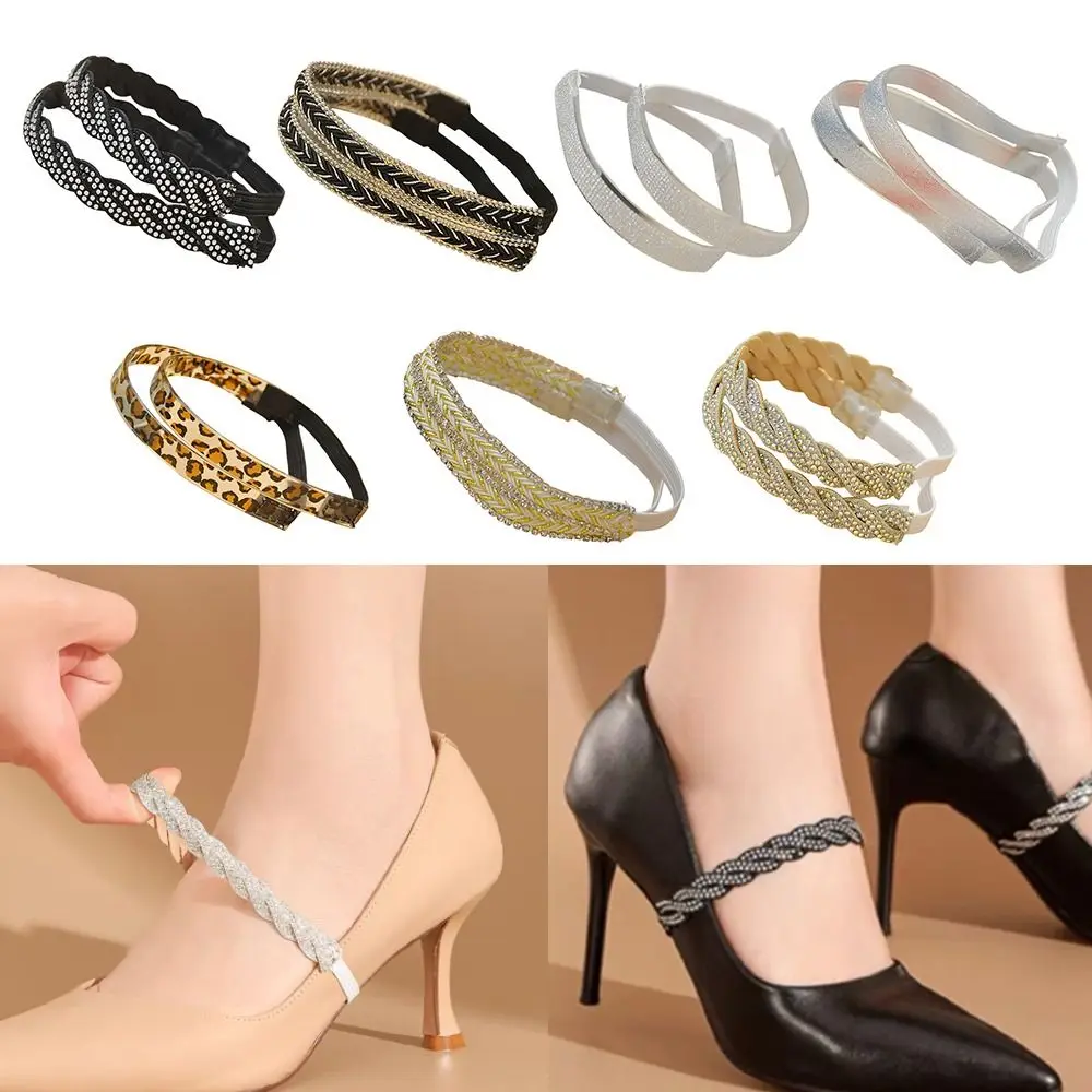 Invisible Elastic Anti-drop Heel Straps Belt  Shoelaces for High Heel Shoes Clear Shoe Laces Straps Holding Loose Ankle Shoelace