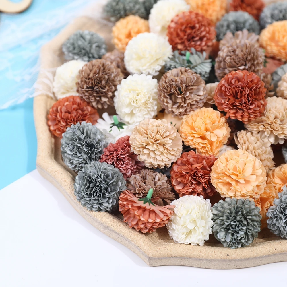 10/20pcs Hortensie künstliche Blumen 4cm gefälschte Blumen Kopf für zu Hause Hochzeit Dekoration DIY Braut Haar Kranz Brosche Zubehör