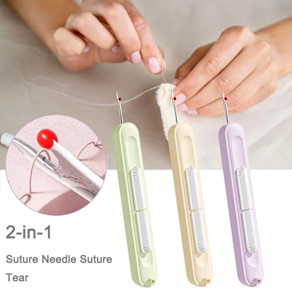 

Hand Sewing Needle Threader Tool For Elderly Easy Threading Seam Ripper Multifunctional Stitch Remover For Home Sewing Craft