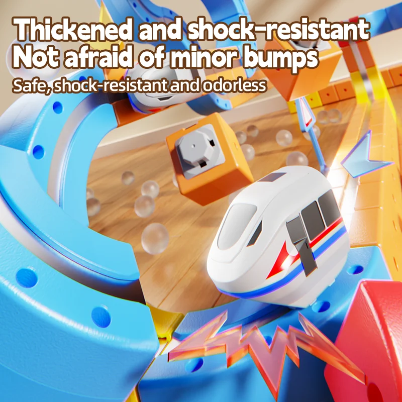 JCMO 어린이 매직 트랙 기차 전기 조립식 블록 자석 레일 자동차 미로 교육용 장난감 어린이 선물 신제품