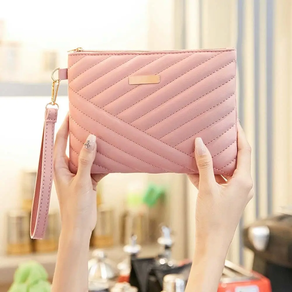 Women Wristlet Bag Stylish Women Leather Envelope Bag Shopping Traveling Portable Small Purse Clutch Wallet