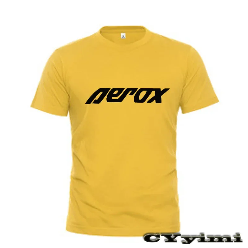 For   Aerox 155  T Shirt Men New LOGO T-shirt 100% Cotton Summer Short Sleeve Round Neck Tees Male