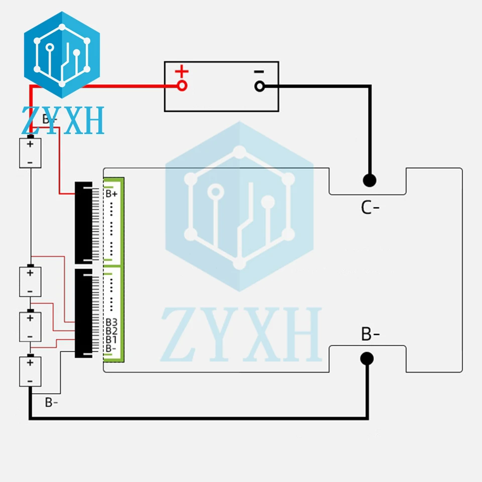 Balanced BMS 14S 52V 45A 18650 Li-ion Battery Pack Charge Discharge Board Equalizer PCB Short Circuit Protection For Ebike