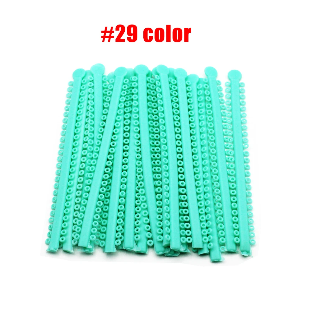 1000 Ties=20 Sticks Dental Orthodontic Elastic Ligature Ties Colorful Bands for Brackets Braces Orthodontics Treatment