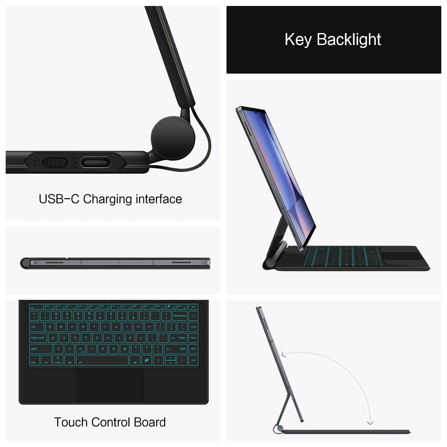 Keyboard Case For Samsung Galaxy Tab S10 Ultra S9 S8 14.6 Inch Tablet Magic Keyboards Book Cover Magnetic Backlight X920 X926