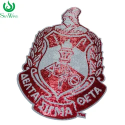 Newly DELTA Iron-on Shield Sequins Patch, 1913 Soror, Delta Girl, Delta Sigma Theta Sorority, Diva, OO-OOP