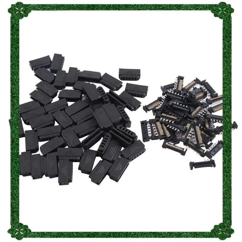 24-Hour Delivery 100Pair L29-Sata Plug 5 Holes SATA Male SATA Male Socket Serial Port 15P Power Connector Shell Plug And Shell