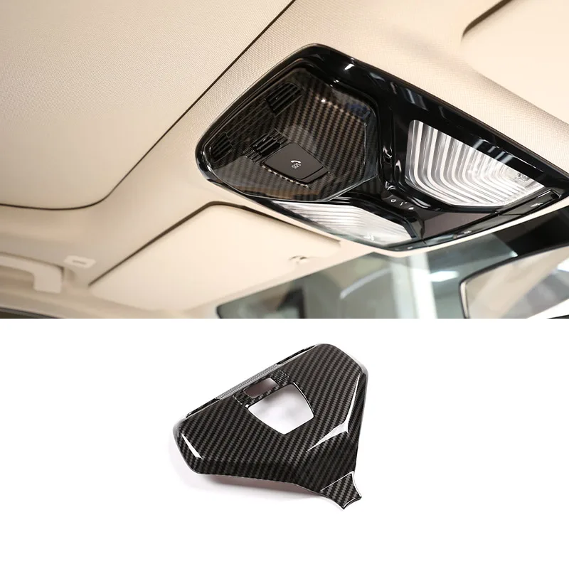 Für BMW X3 X4 G01 G02 X5 G05 5er G30 ABS Carbon Faser Farbe Dach Lesen Lampe Panel Dekoration Abdeckung Trim zubehör