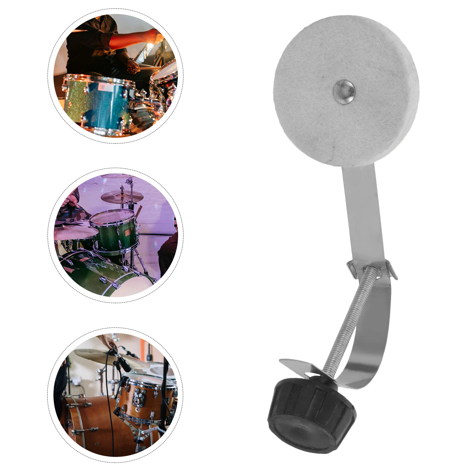

Snare Drum Pad Mute Dampener Kids Sticks Brushes Drywall Instruments Damper Kit Accessories