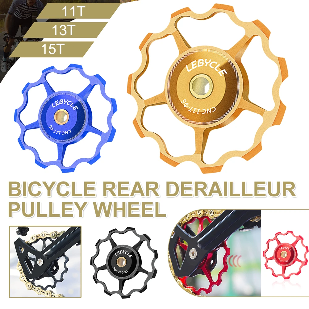 9T/11T/13T/15T Mountain Bicycle Rear Derailleur Pulley Jockey Steel Bearing Bike Aluminum Alloy Guide Roller MTB Road Bike Parts