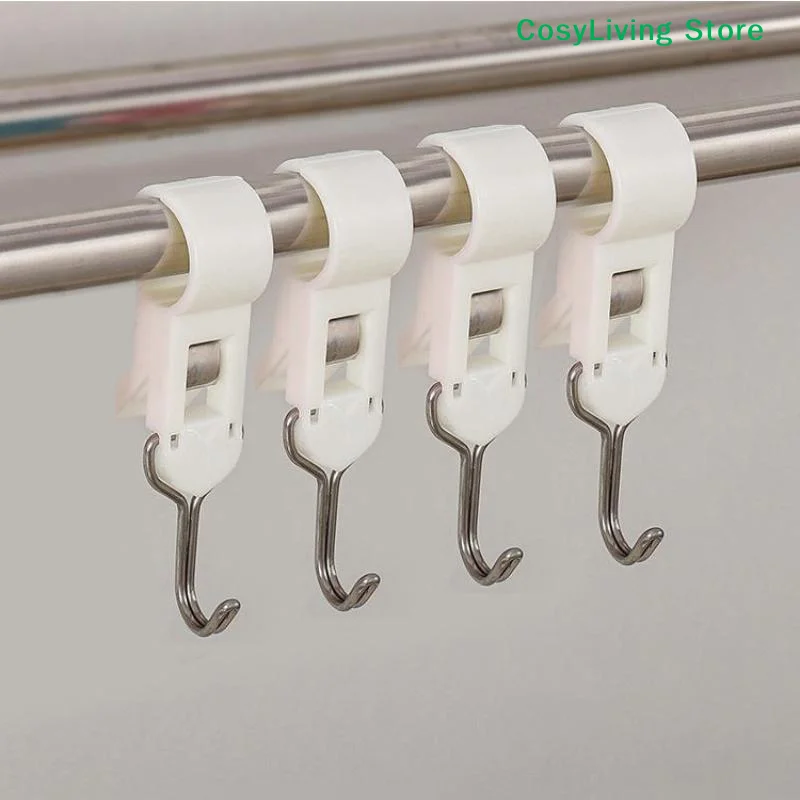 

[CL]8PCS Hanger Multi-function Hook Clasp Towel Rack Tube Clamp Hook Kitchen Bathroom Pipe Clip Hooks[CL]