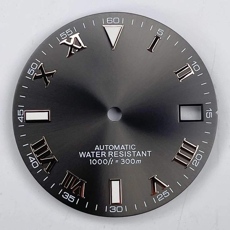 NH35 الطلب S شعار 28.5 مللي متر Sunray 62MAS Prospex روما مؤشر استبدال أجزاء وزارة الدفاع الأخضر مضيئة مناسبة ل NH35N/H36 ساعة الطلب