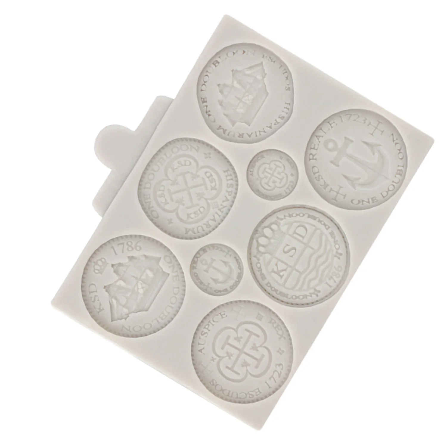 Treasure Coins Silicone Molds Fondant Cake Decorating Tools Candy Polymer Clay Chocolate Gumpaste Moulds