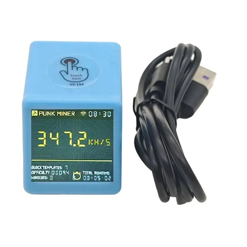 

AU61-NM TV Smart TV 347KH/S Bitcoin BTC SOLO Mining Machine ESP32 Nerdminer V2 Lottery Miner Desktop Clock Smart Home Silent Min