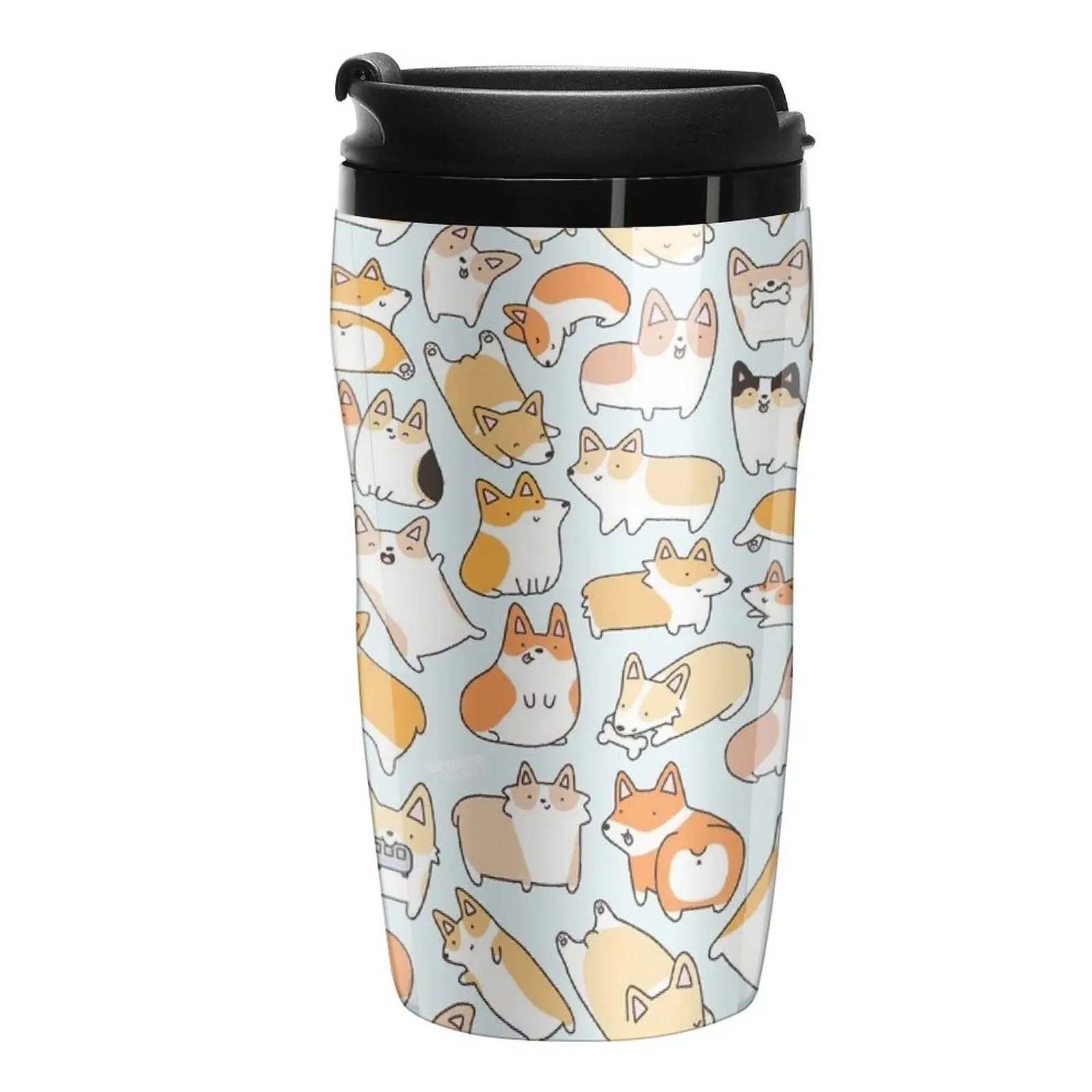 New Corgilicious Corgi Doodle Travel Coffee Mug Espresso Coffee Cups Sets Coffee Cup Heat Preservation