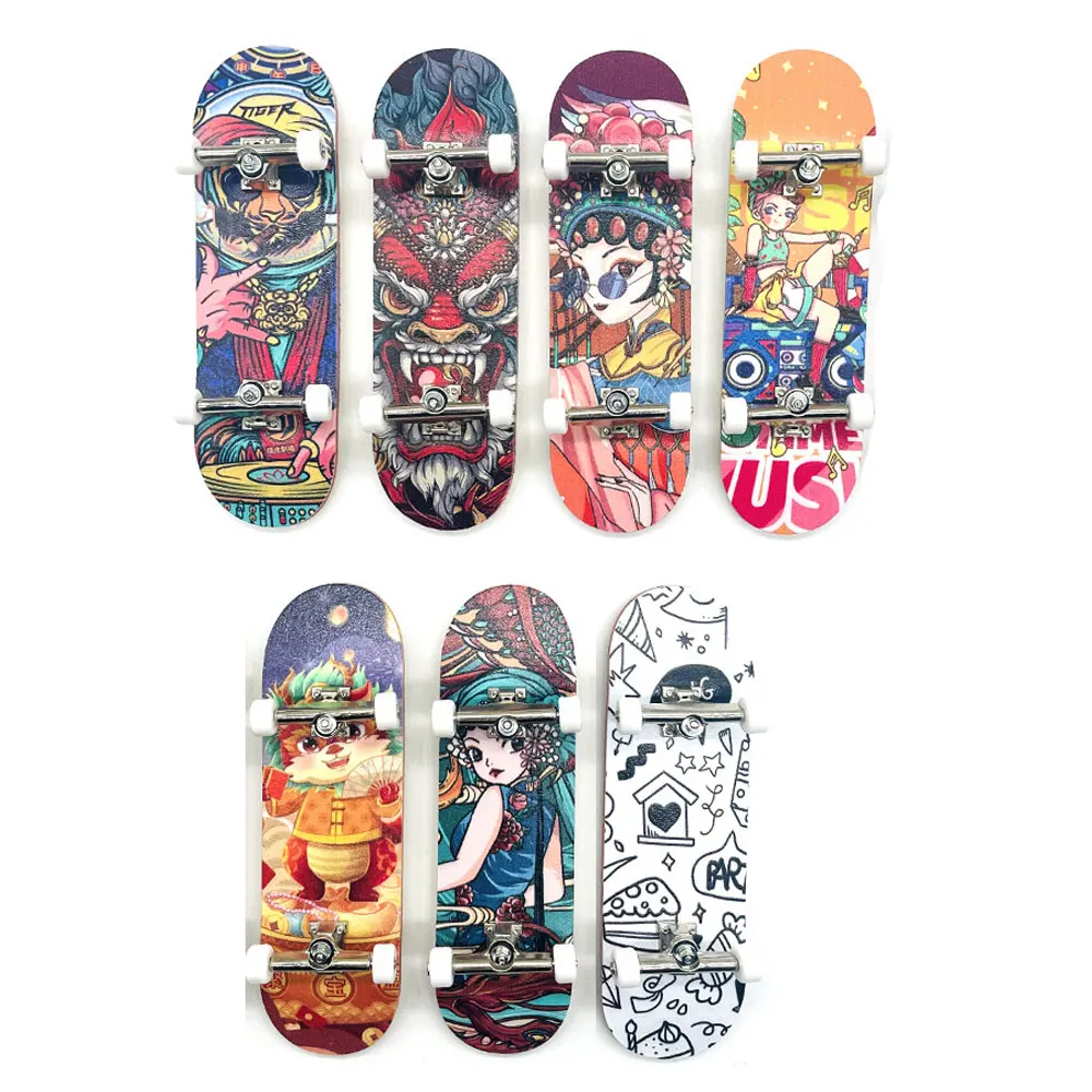 29*99mm Sports Wooden Finger Skate Boarding Maple Wood Fingerboard Novelty Creative Party Gifts Children's Leisure Toy WG37